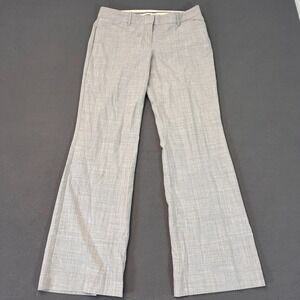 Express Editor Mid Rise Flare Trouser Dress Pants Sz 8 Gray Belt Loop Office 31W
